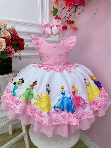 Princess Dress, Princess Birthday Outfit, Baby Girl Princess Party Dress, 1st 2nd 3rd 4t ...