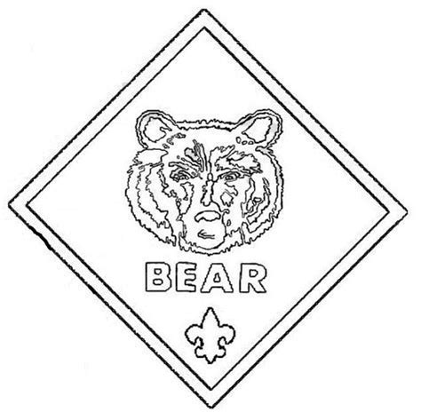 bear patch coloring sheet | Cub scouts, Boy scouts, Scout