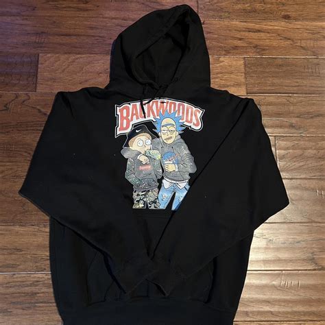 Backwoods Rick n Morty hoodie - Depop