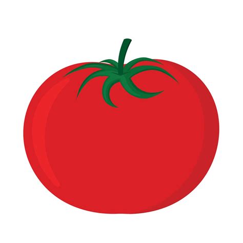 Animado Tomate Icono Clipart En Dibujos Animados Vegetal Vector