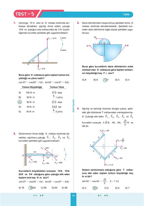 Tyt Ayt S N F Fizik Ders Leyi Mod Lleri Mod L Tork Denge Ve