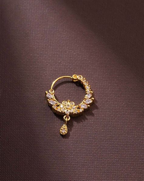 Indian Nose Ring Clip On Kundan Nosering Gold Nose Ring Nose Ring With