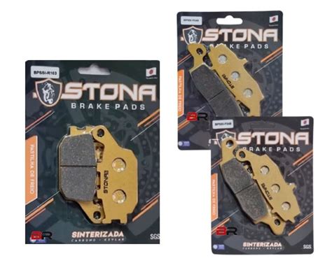 Kit Pastilha Freio Stona Sinterizada D T Dl Vstrom Box Racing