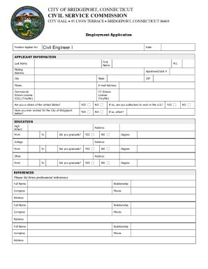 Fillable Online Bridgeportct Gov Fax Email Print Pdffiller