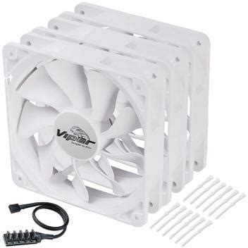 Kit 3 Ventiladores Viper White Branco 12cm Alto Desempenho S FLOW