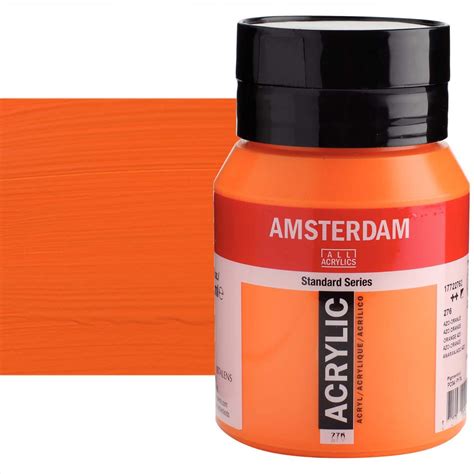 Amsterdam Standard Series Acrylic Paint Azo Orange Ml Jar Jerry