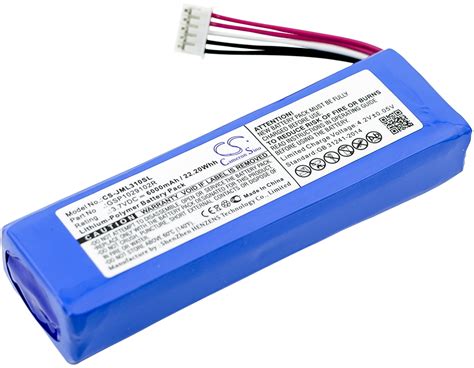 Batteri Till JBL GSP1029102R Charge 2 M Fl 6000mAh 3 7V