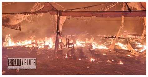 Ayer se incendia salón de fiestas por pirotecnia no hubo heridos