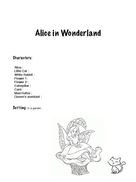 Alice in Wonderland - script for kids | Alice's Adventures In Wonderland | Alice (Alice's ...