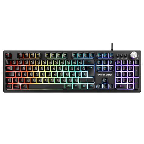 Spirit Of Gamer Keyboard Azerty French Backlit Keyboard Pro K Back