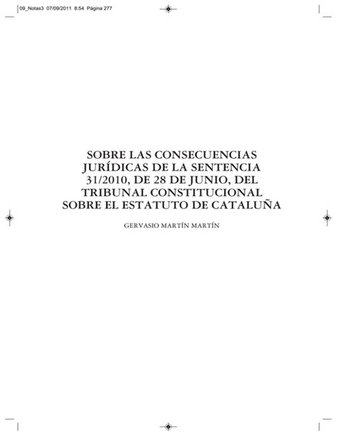 SOBRE LAS CONSECUENCIAS JURÍDICAS DE LA SENTENCIA TRIBUNAL CONSTITUCIONAL