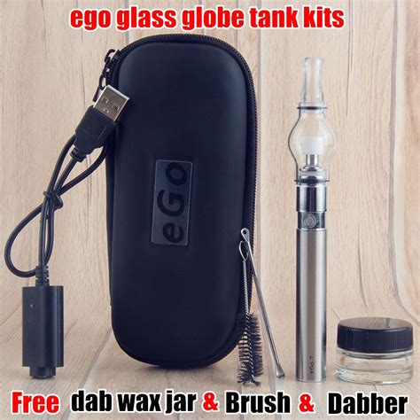 Free 5ml Glass Jar Ego Wax Oil Vaporizer EGO Case Glass Dome Globe Tank