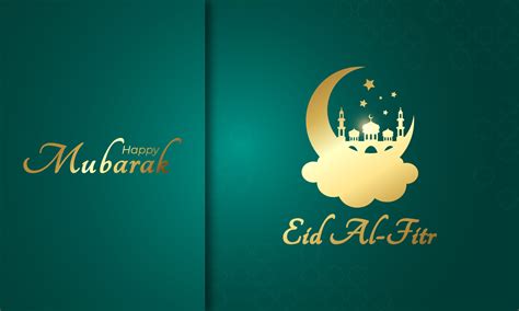 Eid Mubarak Al Fitr Islamic Greeting Card For Holy Month Ramadan Celebration 21488193 Vector Art