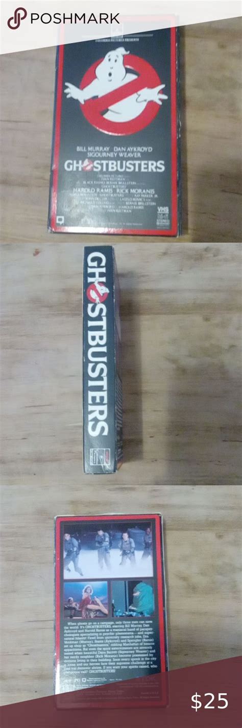 Original Vintage Ghostbusters Vhs Tape Side Slip Sleeve Raised