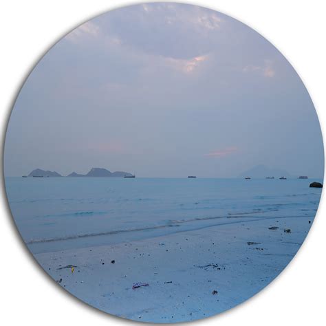 Design Art Light Blue Sunset At Lung Kwu Tan Beach Photographic Print