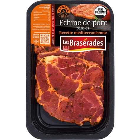 LES BRASERADES Recette Méditerranéenne Echine de porc sans os 200