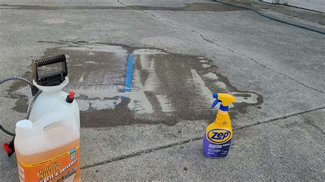 Remove Oil Stains From Driveway Test YouTube