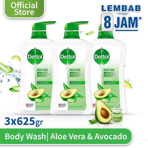 Jual Dettol Sabun Mandi Cair Aloe Vera Avocado Pump X Gr