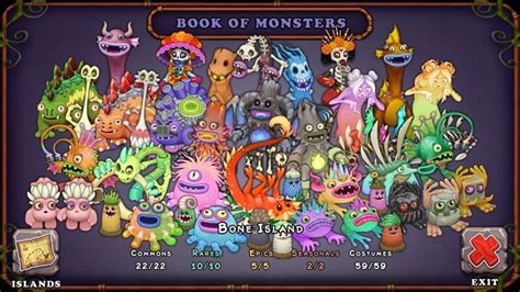 My Singing Monsters (MSM) Bone Island Breeding Chart Guide - Games Finder