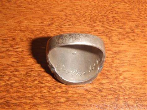 Ww2 German Silver Trench Art Ring For Army Air Corps Soldier