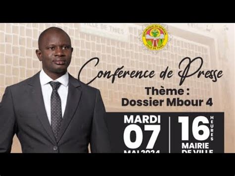 Conf Rence De Presse Dr Babacar Diop Maire De Thi S R V Lations Sur