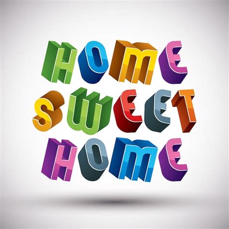 Frase Home Sweet Home Feita Letras Geom Tricas Estilo Retr D