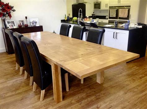 Bespoke Seater Oak Extending Dining Table Quercus Furniture