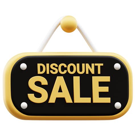 3d Icon Black Friday Discount Sale 34376619 Png