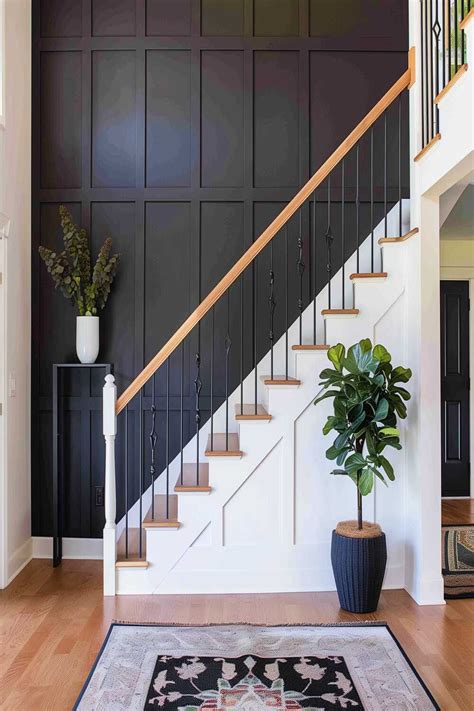 Board And Batten Accent Wall Ideas Modern Staircase Inspiration