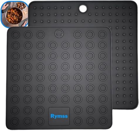 Amazon Pcs Non Slip Silicone Trivet Mats Inch Kitchen Pot Holders For Hot Pots