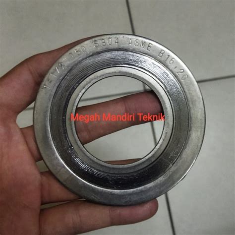 Jual SWG Spiral Wound Gasket Ansi 150 Stainless 304 1 5 Inchi DN 40 Di