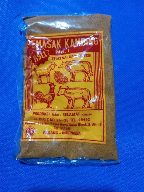 Bumbu Masak Pemasak Gulai Kambing No 1 Asli Selamat Hamzah 50 Gr