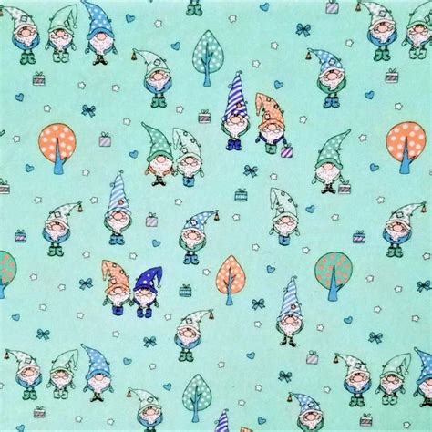 Flannel Fabric Cotton By The Yard Gnome Fabric Baby Quilt Etsy