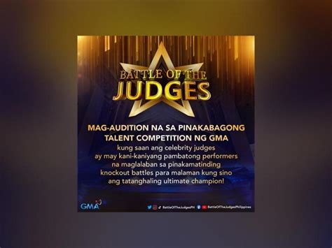 Battle Of The Judges Opens Online Auditions Gma Entertainment