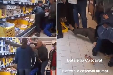 Haos într un supermarket din Suceava Cașcavalul la preț redus i a