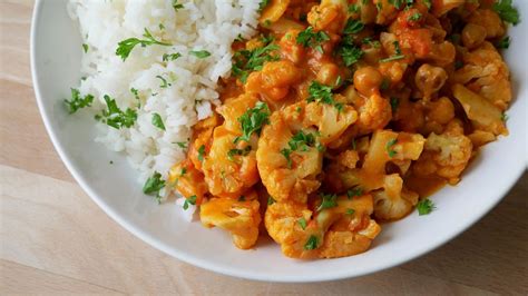 Schnelles Blumenkohl Curry Mit Kichererbsen Ichkocheheute De