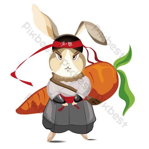 original anthropomorphic cartoon rabbit vector elements | PNG Images AI ...