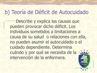 MODELO DE AUTOCUIDADO ENFERMERIA TEORIA Pptx