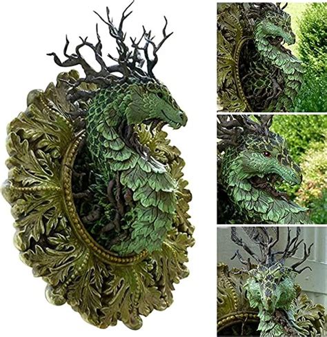 Vretccioky Fantasy Dragon Head Wall Decor Wall Plaquemedieval Mythical