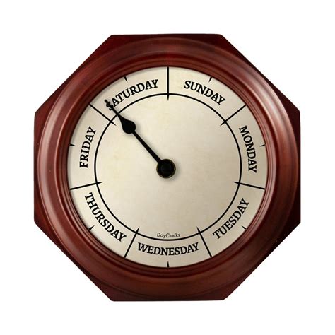 DayClocks Classic Mahogany Day-of-the-Week Wall Clock - Walmart.com ...