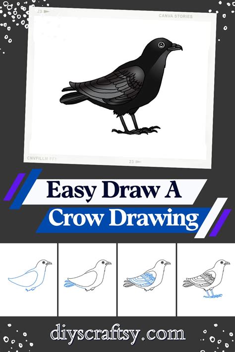 17 Crow Drawing Ideas How To Draw Crow Diyscraftsy