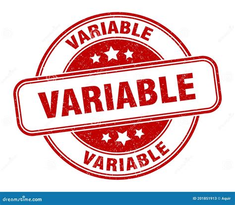 variable stamp variable  grunge sign stock vector illustration
