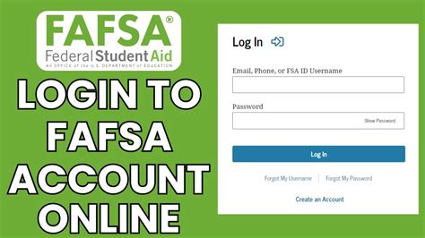 Fafsa Account Sign In How To Login To Your Fafsa Account Online Youtube