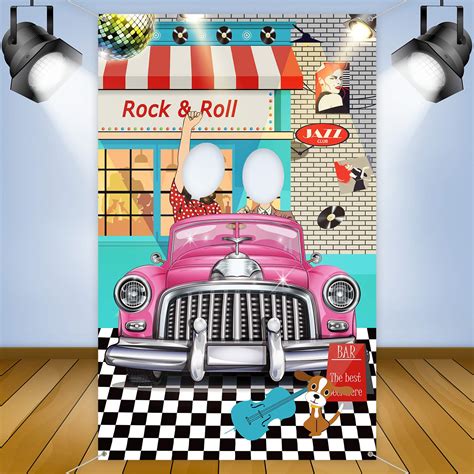 Buy S Decorations S Theme Party Rock And Roll Backdrop Banner