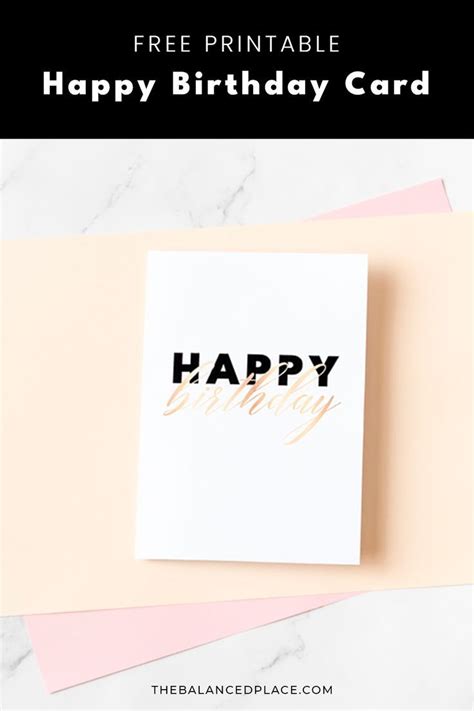 Minimalist Birthday Card