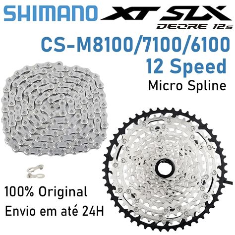 Shimano XT SLX Deore 12S Cassette M8100 M7100 M6100 Chain 12 Speed K7