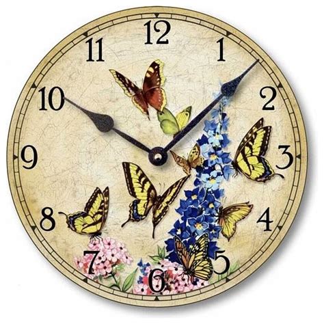 Vintage Style Butterflies Clock Victorian Wall Clocks By Fairy