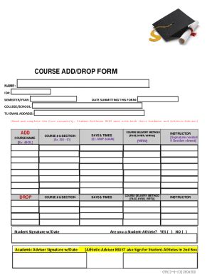 Fillable Online Tuskegee University Add And Dropt Form Adobe Livecycle