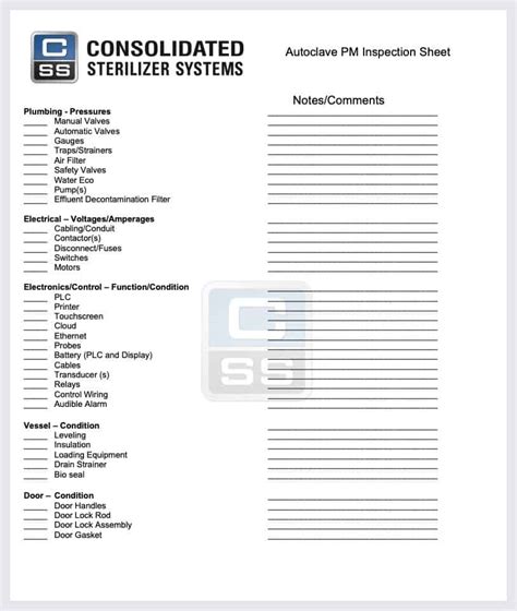 Download the Maintenance Log Sheet