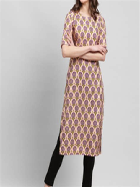 Buy KALINI Ethnic Motifs Printed Round Neck Kurta Kurtas For Women